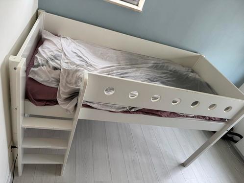 Flexa Hoogslaper met bureau (kan ook laag en midden), Kinderen en Baby's, Kinderkamer | Bedden, Gebruikt, 180 cm of meer, 85 tot 100 cm