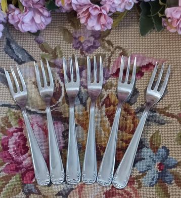 Set van 6 brocante gebaksvorkjes, Sola, nr. 1500 beschikbaar voor biedingen