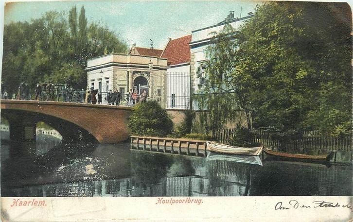 701064007 Haarlem Houtpoortbrug, Verzamelen, Ansichtkaarten | Nederland, Noord-Holland, Ophalen of Verzenden