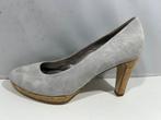 Gabor, maat 37.5 Lichtgrijze pumps met kurk., Verzenden, Gabor, Zo goed als nieuw, Schoenen met hoge hakken