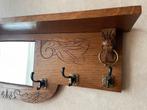 Vintage eiken kapstok met spiegel, Zo goed als nieuw, Minder dan 100 cm, Hout, Ophalen