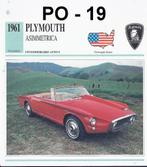 Po19 autokaart plymouth asimmetrica ( 1961 ), Ophalen of Verzenden, Zo goed als nieuw, Auto's