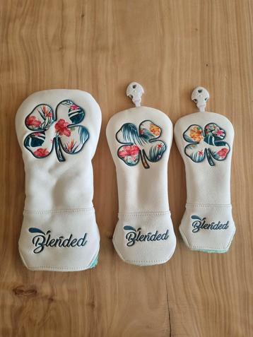Witte leren golfclub headcover set – Driver, Houten & Hybrid beschikbaar voor biedingen