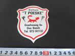 sticker Den Bosch Eethuis'T POESKE  Graafseweg 6a, Verzamelen, Ophalen, Zo goed als nieuw