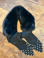 ZARA Zwarte Nep Bond Sjaal met Parels, Kleding | Dames, Zwart, Ophalen of Verzenden, Zo goed als nieuw, 5 cm of meer