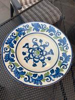 Vintage Wandbord met Blauw Bloemmotief, Ophalen of Verzenden