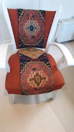 2 Kelim stoelen gerestaureerd Deens vintage, Huis en Inrichting, Fauteuils, Ophalen, Hout, Nieuw, Kelim