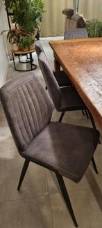 Grijze eettkamerstoelen 4 stuks- Zo goed als nieuw!, Huis en Inrichting, Stoelen, Ophalen, Zo goed als nieuw, Stof, Vier