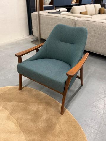 Nieuw Harvink Blazoen Fauteuil Panama stof Design stoel Hout beschikbaar voor biedingen