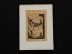 Originele ets Anton Pieck Muurhuizen Amersfoort 1916, Antiek en Kunst, Kunst | Etsen en Gravures, Ophalen of Verzenden