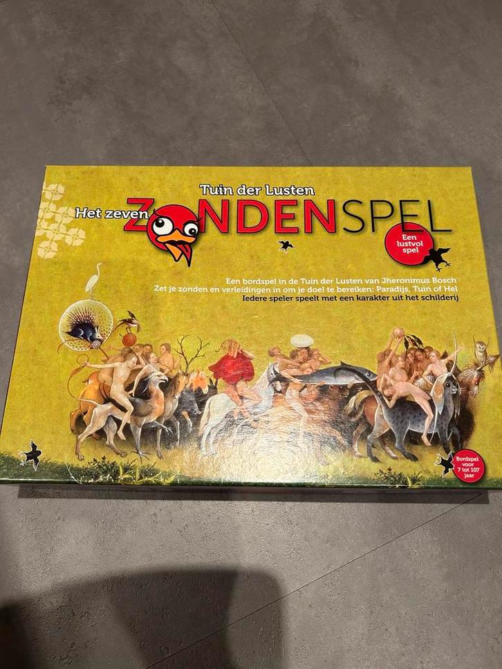 Het Zeven Zonden Spel - Tuin der Lusten, Hobby en Vrije tijd, Gezelschapsspellen | Bordspellen, Nieuw, Drie of vier spelers, Ophalen of Verzenden