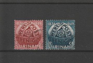 Suriname 1949. NVPH 278 t/m 279, Gestempeld. beschikbaar voor biedingen
