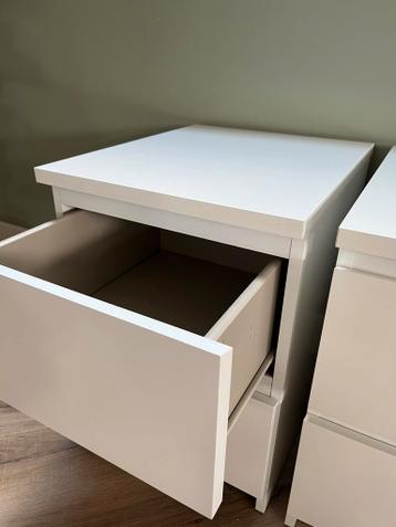 Ikea Malm nachtkastjes wit 2 stuks - afbeelding 3