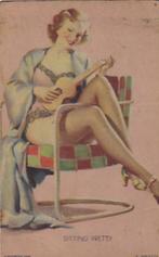 usa pin up sitting pretty vrouw litho 1948 1949 mutoscope, 1940 tot 1960, Overige thema's, Ongelopen, Ophalen of Verzenden