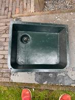 Antieke Metalen Gootsteen - Groene Bloembak, Gebruikt, Minder dan 30 cm, Minder dan 60 cm, Ophalen of Verzenden