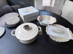 SMEG set braadpan gietijzer creme ovenschaal taartvorm, Ophalen, Zo goed als nieuw, Gietijzer, Koekenpan of Braadpan