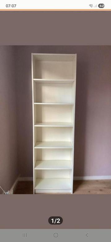 Witte Ikea Billy boekenkast - 80x28x200 cm - afbeelding 1