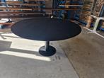 Zwarte ronde eettafel 160cm, Gebruikt, 150 tot 200 cm, Rond, Ophalen of Verzenden