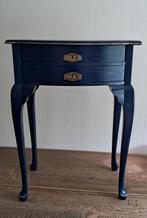 Donkerblauw restyled vintage ladekastje, Ophalen, Zo goed als nieuw