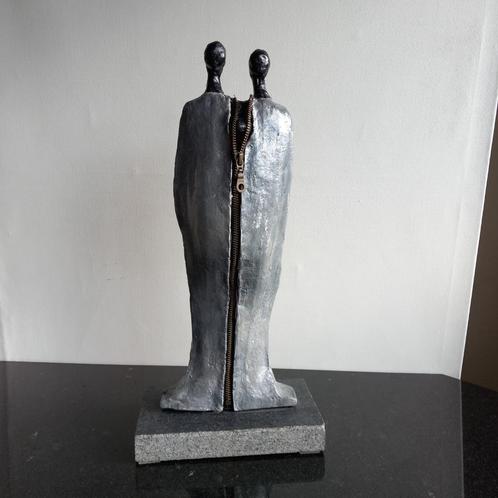 Prachtig stenen beeld vader moeder met baby kind 5,5 kg, Antiek en Kunst, Kunst | Beelden en Houtsnijwerken, Ophalen