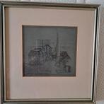 Gegraveerde afbeelding van tilburg textielmuseum, Antiek en Kunst, Kunst | Etsen en Gravures, Ophalen of Verzenden