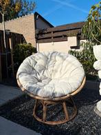 Loungestoel Rotan, Huis en Inrichting, Stoelen, Ophalen of Verzenden, Zo goed als nieuw, Bruin, Eén