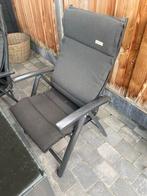 Bellagio tuinset met 6 verstelbare stoelen/madison kussen, Tuin en Terras, Tuinstoelen, Ophalen, Gebruikt, Aluminium, Inklapbaar