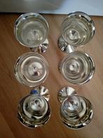 6 zwaar verzilverde kelken, Antiek en Kunst, Antiek | Goud en Zilver, Ophalen of Verzenden, Zilver