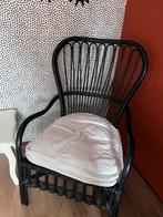 IKEA Storsele rotan stoel met kussen, Ophalen, Gebruikt, Zwart, Riet of Rotan