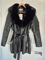 Dames winter leer jas, Ophalen of Verzenden, Zo goed als nieuw, Maat 46/48 (XL) of groter, Zwart