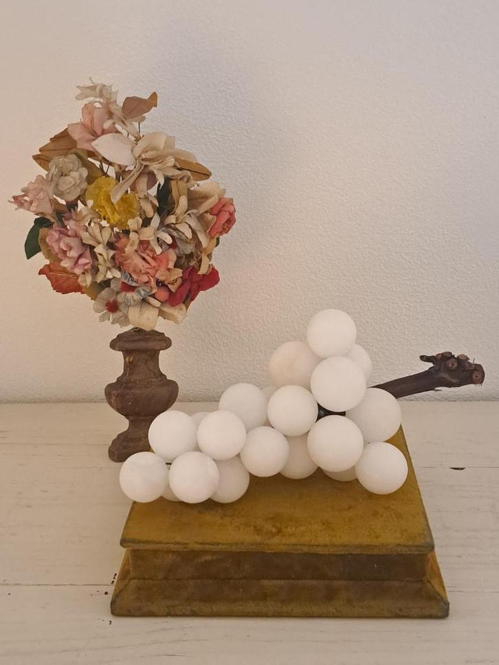 Mooie Natuur Witte Albast Druiventros, Antiek en Kunst, Kunst | Designobjecten, Ophalen of Verzenden