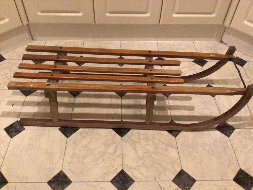 Houten slee, Ophalen, Gebruikt, Hout