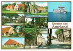Ansichtkaart Ameland beelden van de dorpen, Boot, Ophalen of Verzenden, 1960 tot 1980, Gelopen, Waddeneilanden