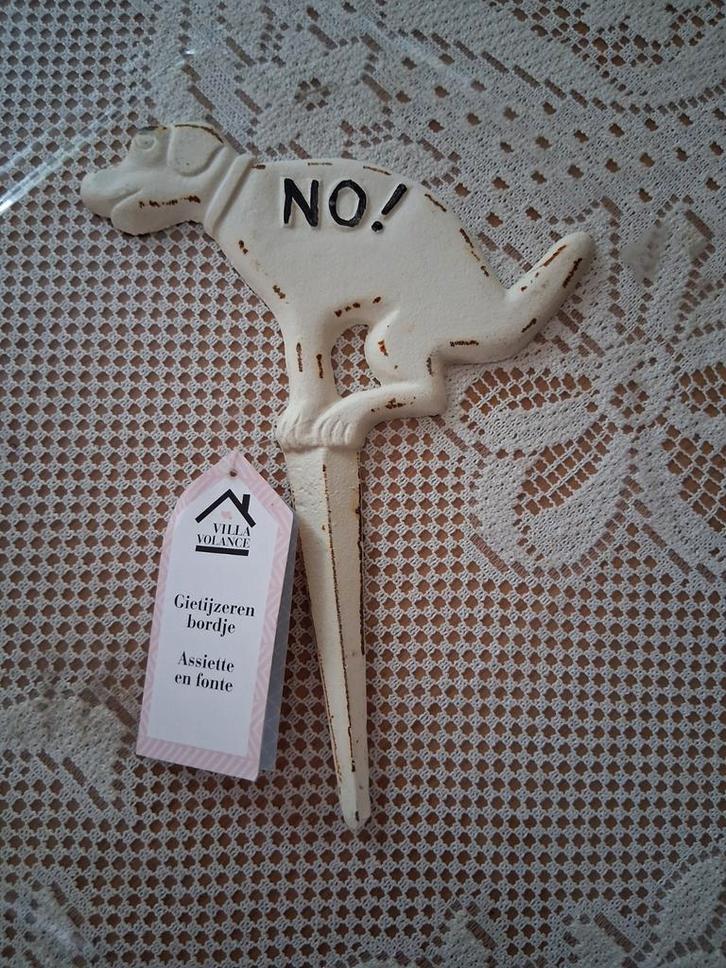 Gietijzeren bordje, Huis en Inrichting, Woonaccessoires | Tekstborden en Spreuken, Nieuw, Ophalen of Verzenden
