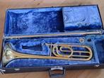 Yamaha YSL-648 F/Bb trombone, Muziek en Instrumenten, Blaasinstrumenten | Trombones, Ophalen of Verzenden, Gebruikt, Tenor, Met koffer