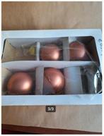 Roze-bruin kerstballen, Diversen, Kerst, Onbekend, Ophalen of Verzenden, Zo goed als nieuw, Losse verkoop