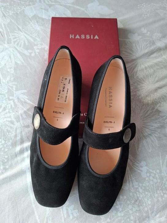 Hassia Zwarte damesschoenen maat 38, Kleding | Dames, Schoenen, Zo goed als nieuw, Schoenen met lage hakken, Zwart, Ophalen of Verzenden