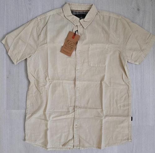 INDICODE Inrenato Linnen Overhemd Nieuw!, Kleding | Heren, Overhemden, Nieuw, Halswijdte 43/44 (XL), Beige, Ophalen of Verzenden