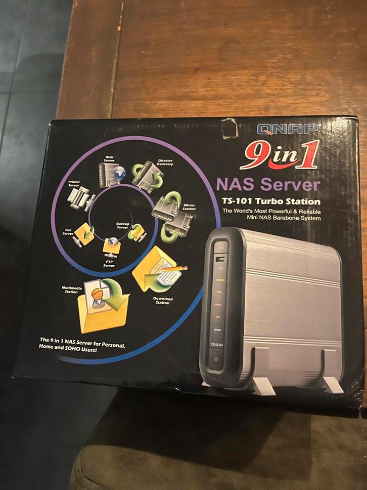QNAP TS-101 Turbo Station NAS Server, Computers en Software, NAS, Nieuw, Ophalen of Verzenden