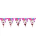 Barbie vlaggenlijn/puntslinger thema Barbie versiering, Ophalen of Verzenden, Nieuw, Versiering, Verjaardag