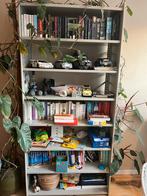 2 Grijze Stellagekasten - 220x102x40, Ophalen, Met plank(en), Gebruikt, 100 tot 150 cm