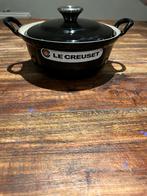 Le Creuset faitout / braadpan 20 cm, 1,3L zwart, Ophalen, Gietijzer, Nieuw, Keramische plaat
