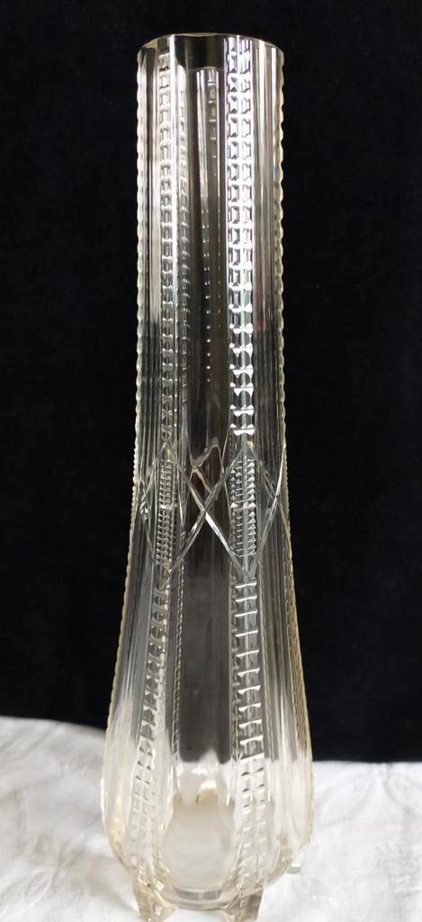 Oude vaas geslepen kristal glas, Huis en Inrichting, Woonaccessoires | Vazen, Zo goed als nieuw, Overige kleuren, Minder dan 50 cm