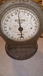 Vintage antiek ijzeren weegschaal 25 kg SALTER, Antiek en Kunst, Ophalen