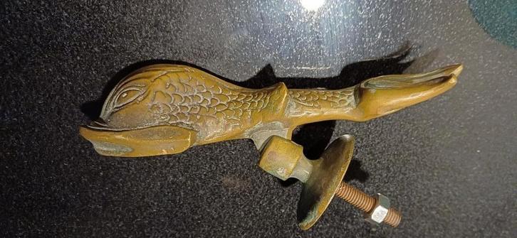 Grote bronzen deurklopper vorm van een vis / dolfijn, Antiek en Kunst, Antiek | Koper en Brons, Ophalen of Verzenden