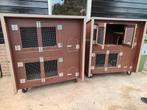 Degelijke konijnenhokken van betonplex., Dieren en Toebehoren, Knaagdieren en Konijnen | Hokken en Kooien, Ophalen, Gebruikt, Cavia