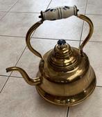 Authentieke koperen ketel met delftsblauw porselein, Antiek en Kunst, Antiek | Koper en Brons, Ophalen