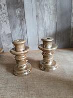 Kandelaar in taupe/ goud, La Rentree, Ophalen of Verzenden, J.vanhijum@kpnmail.nl, Minder dan 25 cm