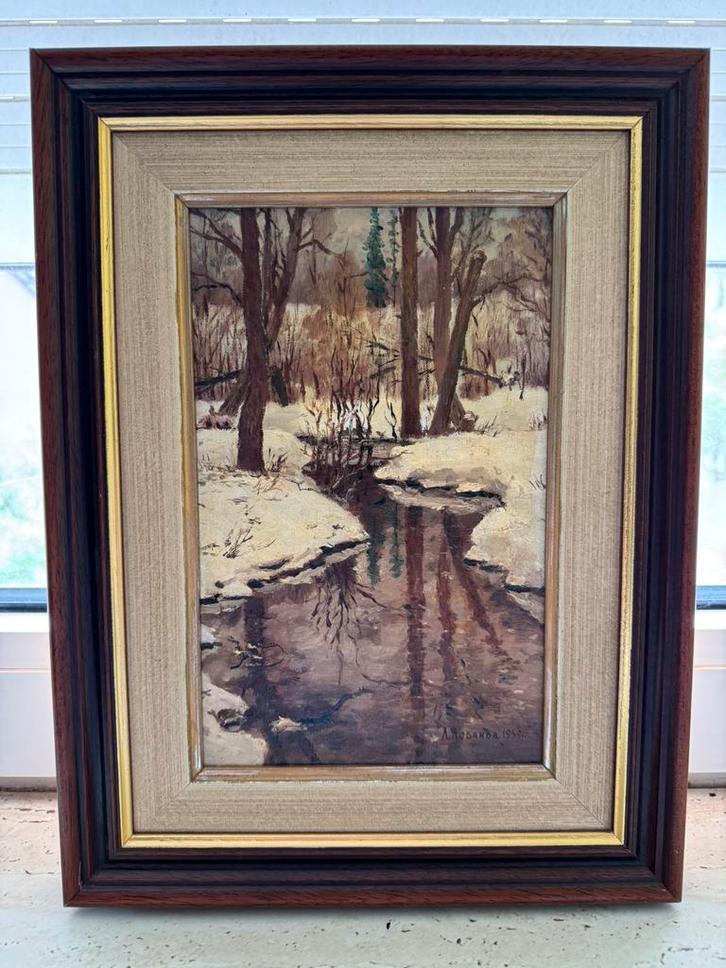 Olieverf,schilderij,Russisch,, Antiek en Kunst, Kunst | Schilderijen | Klassiek, Ophalen of Verzenden