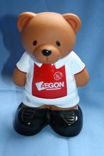 ZGAN spaarpot beer met Ajax tenue met Aegon logo, Ophalen of Verzenden, Zo goed als nieuw, Ajax, Beeldje of Poppetje